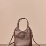 미우미우 (팬더) 아이비 미니 토트 석양색 소가죽 백 5BA281