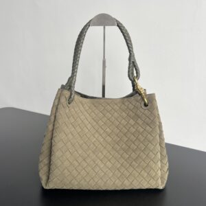 보테가 (징) 인트레치아토 반스웨이드 숄더백 베이지 796571