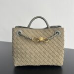 보테가 (징) 안디아모 미디움 그레이 캐비어 가죽 백 743568