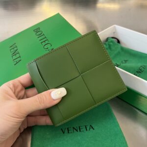 보테가 (징) 대편직 단지갑 남녀공용 그린 649603