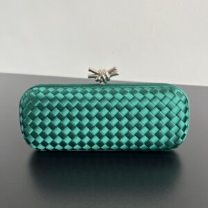 보테가 (징) kont晚宴 손가방 실크 위빙 청록 8651