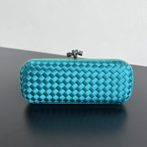 보테가 (징) kont晚宴 손가방 실크 편직 블루 8651