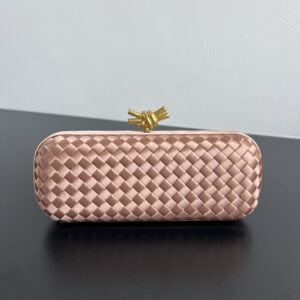 보테가 (징) kont晚宴 손가방 핑크 실크 위빙 8651