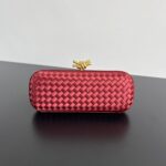 보테가 (징) kont晚宴 손가방 실크 위빙 레드 8651