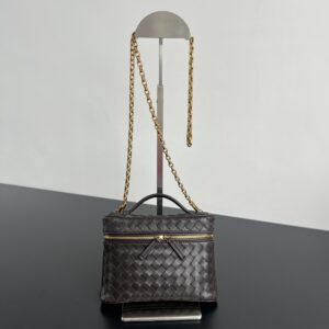 보테가 (징) BV 소프트 바니티 체인 화장품 파우치 브라운 843800