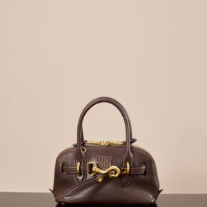 미우미우 (팬더) 어벤투르 미니 브라운 빈티지 소가죽 백 5BP090