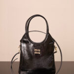 미우미우 (팬더) 아이비 미니 블랙 유광 가죽 백 5BA281
