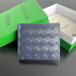 보테가 (징) 중간 폭 편직 단지갑 실용적인 디자인 네이비 605721