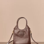 미우미우 (팬더) 아이비 미니 토트 석양색 소가죽 백 5BA281