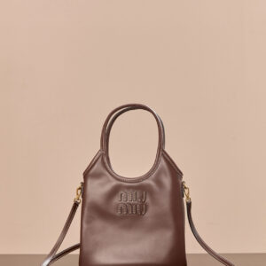 미우미우 (팬더) 아이비 미니 토트 석양색 소가죽 백 5BA281