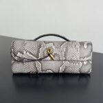 보테가 (징) 클러치 뱀피 손잡이 백 그레이 794945