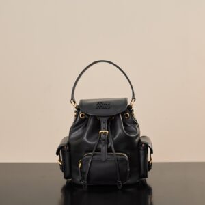 미우미우 (팬더) 소가죽 더블백 미니 블랙 5BZ043