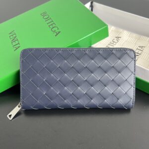 보테가 (징) 남성 편직 지갑 클래식 소가죽 블루 593217