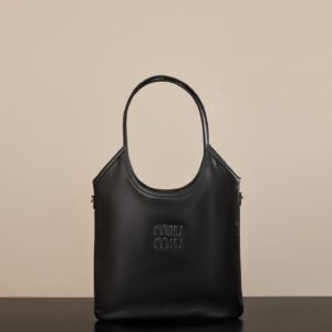 미우미우 (팬더) 아이비 토트 대형 블랙 5BG231