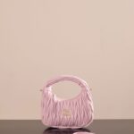 미우미우 (팬더) 완더 호보 소형 핑크 마틀라세 양가죽 백 5BC125