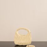 미우미우 (팬더) 완더 호보 소형 크림 금색 하드웨어 5BC125