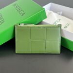 보테가 (징) 대형 체크 카드 지갑 그린 679843