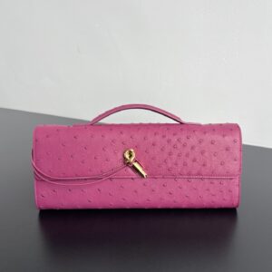 보테가 (징) 안디아모 핑크 타조가죽 클러치백 805241