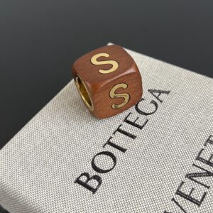 보테가 (징) 대형 나무 문자 비즈 DIY 장식품 브라운 P150