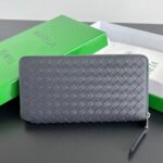 보테가 (징) 세밀한 편직 지갑 그레이 814680