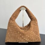 보테가 (징) 중형 양가죽 HOP 백 브라운 796262