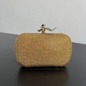 보테가 (징) 발광 클러치 골드 다이아몬드 디자인 844122