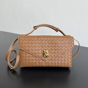 보테가 (징) Knot Lock 숄더백 브라운 817191