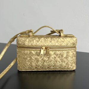 보테가 (징) 바니티 케이스 화장품 가방 골드 789109