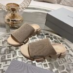 발렌시아가 스피드 2.0 리사이클드 니트 슬라이드 베이지