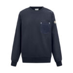 몽클레어 【잔디집2】 데님 포켓 로고 패치 스웨트셔츠 맨투맨（세븐）