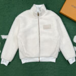 루이비통 【잔디집】 블루종 레더 패치 플리스 (레어)