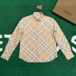 버버리 [잔디집] 24SS 체크 코튼 긴팔 셔츠 베이지