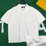 루이비통 [ 잔디집 ] 모노그램 코튼 포인텔 쇼트 슬리브 셔츠