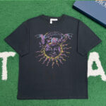 디올 [잔디집] 24SS 썬 블랙 코튼 스톤워싱 반팔 티셔츠 “2COLOR”