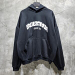 발렌시아가 [ ONE공장 ] 23FW 후드 티셔츠 백 플립 라운드 블랙