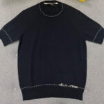 펜디 [TJ공장] 메이드 인 펜디 크루넥 반팔 스웨터 블루톤 디테일