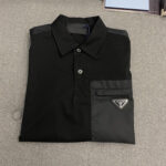 프라다 [TJ공장] 리나일론 스트레치 코튼 폴로 반팔 셔츠 디테일