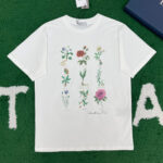 디올 [ 잔디집 ] 플라워 프린팅 반팔 티셔츠 화이트
