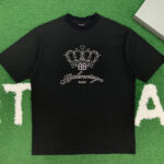 발렌시아가 [ 잔디집 ] BB 모텔 미디엄 핏 반팔 티셔츠 블랙