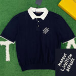 루이비통 [ 잔디집 ]  폴로 반팔 티셔츠 엠브로이더드 코튼 블렌드 “2COLOR”