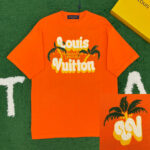 루이비통 [ 잔디집 ] 팜트리 인따르시아 그래픽 크루넥 쇼트 슬리브 반팔 니트 티셔츠