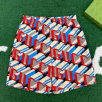 구찌 [ 잔디집 ]  3D 프린트 멀티컬러 픽셀 숏 팬츠