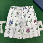 디올 [ 잔디집 ] 버뮤다 팬츠 하바리움 일러스트