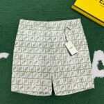 펜디 [ 잔디집 ] FF 그린 린넨 쇼트 팬츠