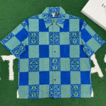 로에베 [ 잔디집 ] 테리 코튼 자카드 쇼트 슬리브 셔츠