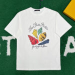 루이비통 [ 잔디집 ] 시쉘 빈티지 프린티드 코튼 반팔 티셔츠 화이트