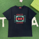 구찌 [ 잔디집 ] 24SS 리도 컬렉션 스퀘어 더블 G 프린트 코튼 저지 반팔 티셔츠 “3COLOR”